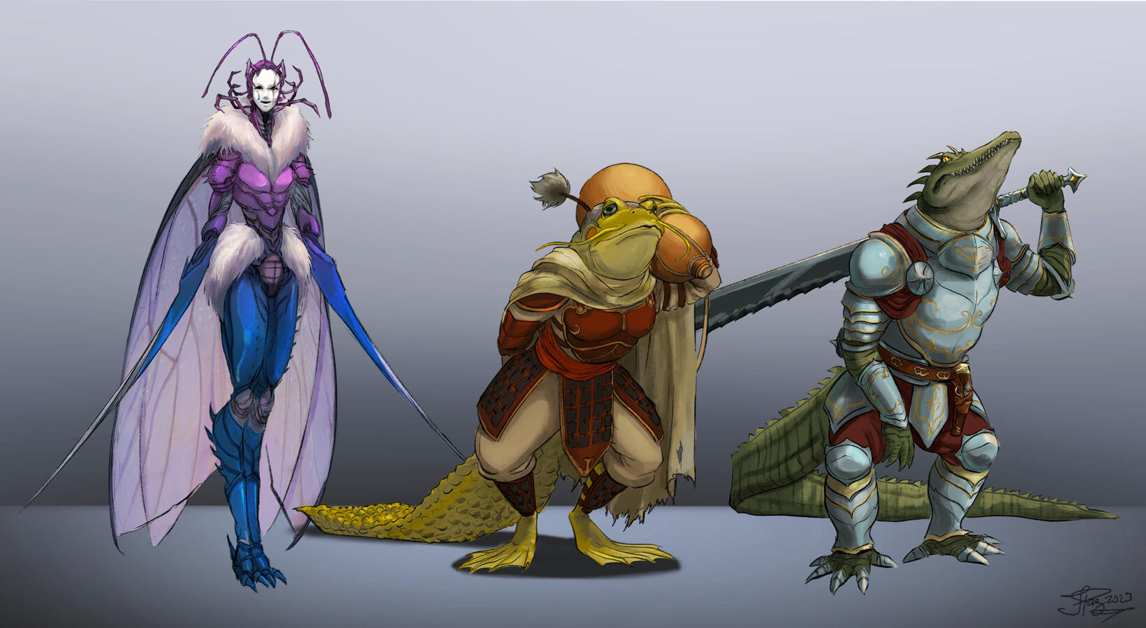 Character designs for Sudden Conflict Game